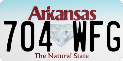 AR license plate 704WFG