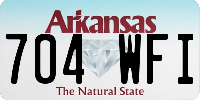 AR license plate 704WFI