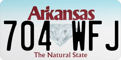 AR license plate 704WFJ