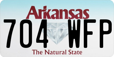 AR license plate 704WFP