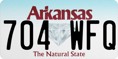 AR license plate 704WFQ