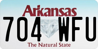 AR license plate 704WFU