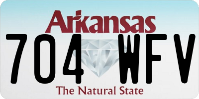AR license plate 704WFV
