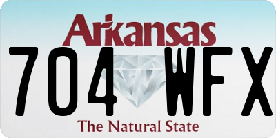 AR license plate 704WFX