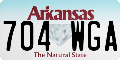 AR license plate 704WGA
