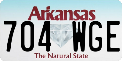 AR license plate 704WGE
