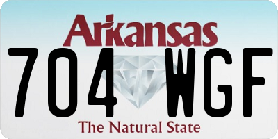 AR license plate 704WGF