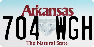 AR license plate 704WGH