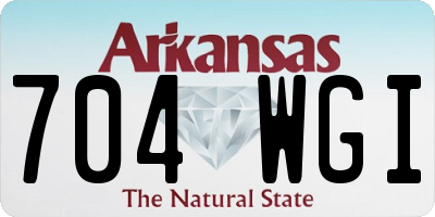 AR license plate 704WGI