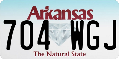 AR license plate 704WGJ