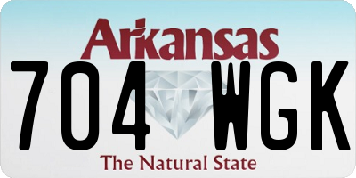 AR license plate 704WGK