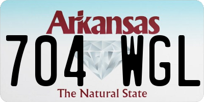 AR license plate 704WGL