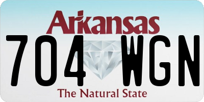 AR license plate 704WGN