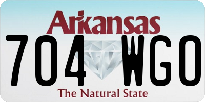 AR license plate 704WGO