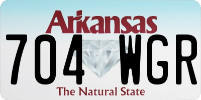 AR license plate 704WGR