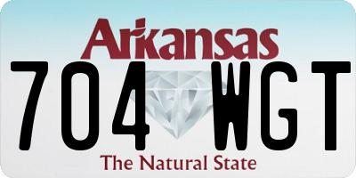 AR license plate 704WGT