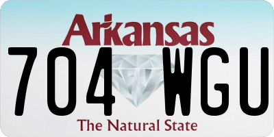 AR license plate 704WGU
