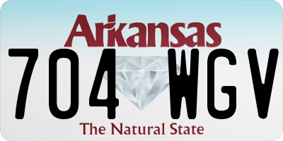 AR license plate 704WGV