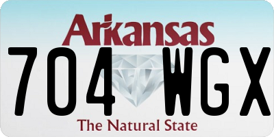 AR license plate 704WGX