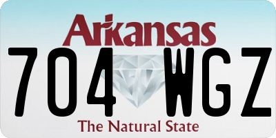 AR license plate 704WGZ