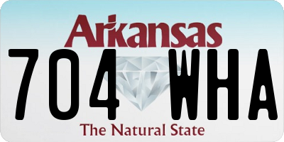 AR license plate 704WHA