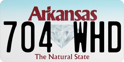 AR license plate 704WHD
