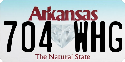 AR license plate 704WHG