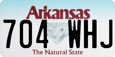 AR license plate 704WHJ