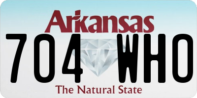 AR license plate 704WHO