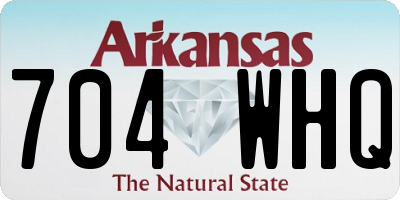AR license plate 704WHQ