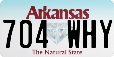 AR license plate 704WHY