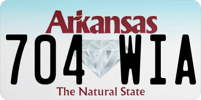 AR license plate 704WIA