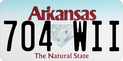 AR license plate 704WII