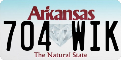 AR license plate 704WIK