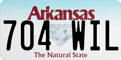 AR license plate 704WIL