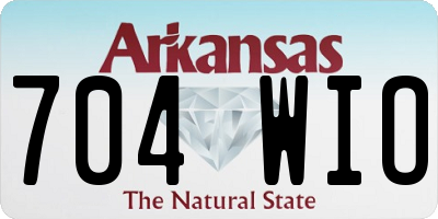 AR license plate 704WIO