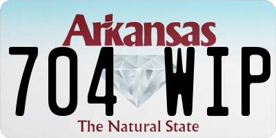 AR license plate 704WIP