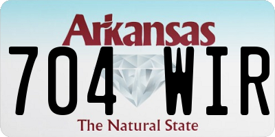 AR license plate 704WIR