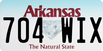 AR license plate 704WIX