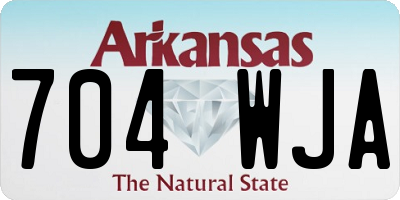 AR license plate 704WJA