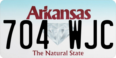 AR license plate 704WJC