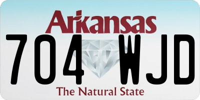 AR license plate 704WJD