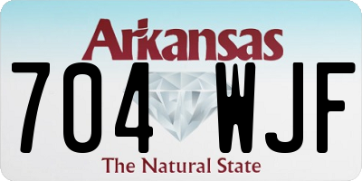 AR license plate 704WJF