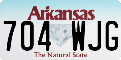 AR license plate 704WJG