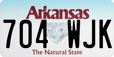 AR license plate 704WJK