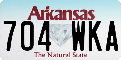 AR license plate 704WKA