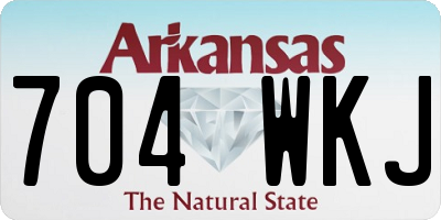 AR license plate 704WKJ