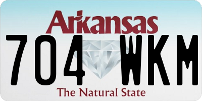 AR license plate 704WKM