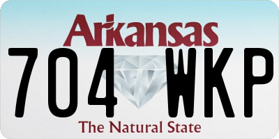 AR license plate 704WKP