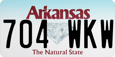 AR license plate 704WKW